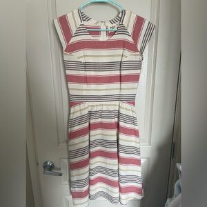 Mata Traders Striped Cap-Sleeve Dress